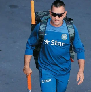 😎 emoji @stickersbag 😎 MS Dhoni 💖 Telegram sticker 19 of 60