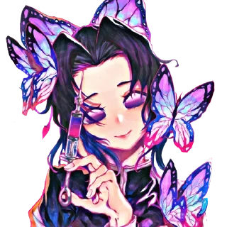 🦋 emoji @wallpaper_kid shinobu special pack  @Anime_Sticker_noob Telegram sticker 23 of 72