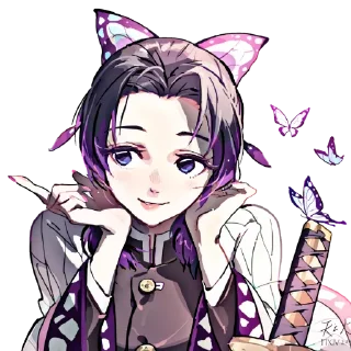 🦋 emoji @wallpaper_kid shinobu special pack  @Anime_Sticker_noob Telegram sticker 16 of 72