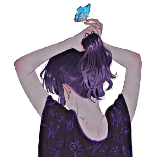 🦋 emoji @wallpaper_kid shinobu special pack  @Anime_Sticker_noob Telegram sticker 9 of 72