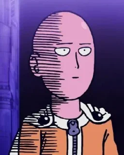 😐 emoji One punch man! Telegram sticker 22 of 120