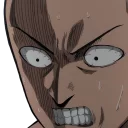 😟 emoji One Punch Man Telegram sticker 21 of 21