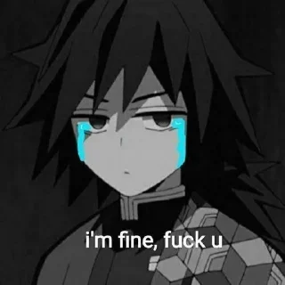 😢 emoji Demon Slayer 1 @AnimeOcean_GiFs Telegram sticker 1 of 80