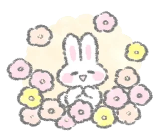💭 emoji The white bunny  @kmjae Telegram sticker 12 of 39