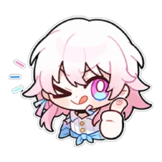 👍 emoji 三月七  #崩坏:星穹铁道 @jinyi712 Telegram sticker 3 of 16