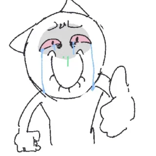 Sticker from cat but he slowly becomes more deranged
