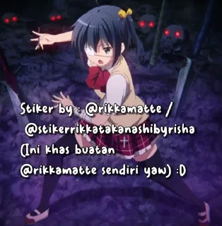 😁 emoji Stiker rikka takanashi Telegram sticker 16 of 16