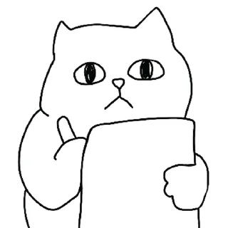 💬 emoji White Cat ^•^ @OstickersO Telegram sticker 22 of 24