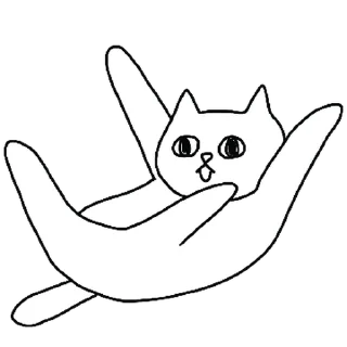 💬 emoji White Cat ^•^ @OstickersO Telegram sticker 6 of 24