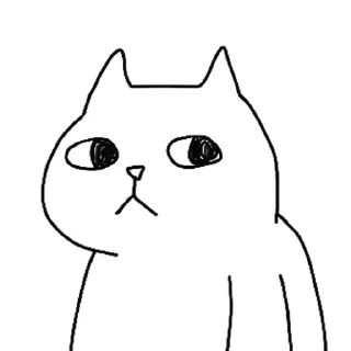 💬 emoji White Cat ^•^ @OstickersO Telegram sticker 11 of 24