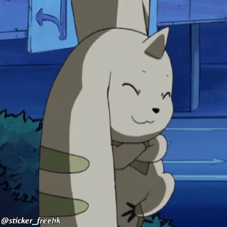 😁 emoji @sticker_freehk 大耳獸 テリアモン Terriermon Telegram sticker 21 of 120