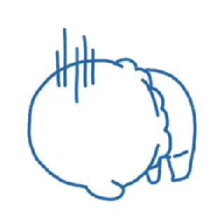 😓 emoji Ookami Bouya | @cutestickers4you Telegram sticker 11 of 40