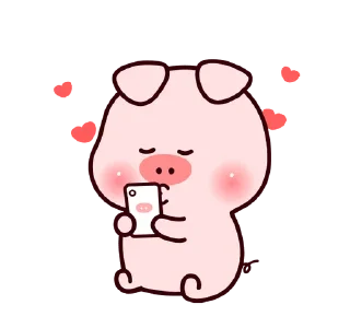 🥰 emoji ❲ ⎙ @crmll06 ❳ little piggy Telegram sticker 9 of 25