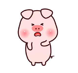 😥 emoji ❲ ⎙ @crmll06 ❳ little piggy Telegram sticker 12 of 25