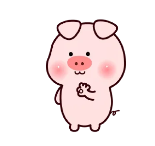 👌 emoji ❲ ⎙ @crmll06 ❳ little piggy Telegram sticker 11 of 25