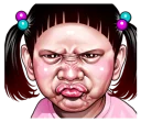 😙 emoji Angry face of children Telegram sticker 15 of 41