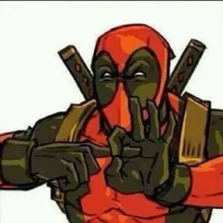 🤔 emoji Deadpool [][ @TINYGIANTZ ][] Telegram sticker 9 of 14