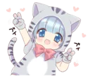 ✌️ emoji Pretty cat ear boy @reilostickers Telegram sticker 17 of 41