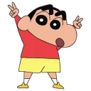 ✌️ emoji Crayon Shin-chan @stickerscar Telegram sticker 8 of 40
