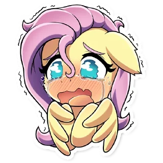 😭 emoji SymbianL Fluttershy Faces Telegram sticker 5 of 18