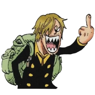 🖕 emoji Sanji @stikerkyo Telegram sticker 5 of 7
