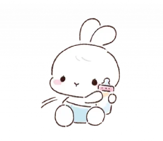 🐰 emoji 소중한 ⸻ @stikie's  ౨ৎ  @pacii Telegram sticker 16 of 40