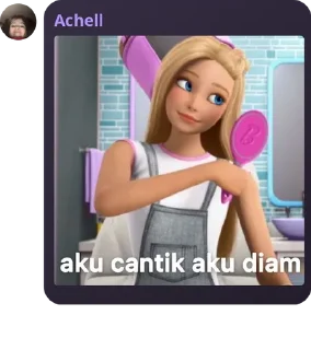 😁 emoji Berbie punya achel Telegram sticker 6 of 14