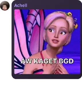 😱 emoji Berbie punya achel Telegram sticker 9 of 14
