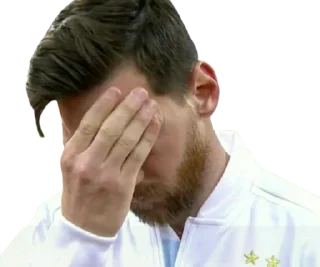 🤦‍♂ emoji Lionel Messi @Stickersey Telegram sticker 18 of 45