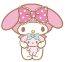 😟 emoji My Melody Telegram sticker 7 of 32