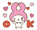 👌 emoji My Melody Telegram sticker 16 of 22
