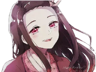 😏 emoji Nezuko chan @animestickerchannel Telegram sticker 23 of 120
