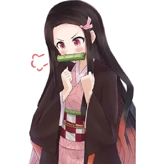 😤 emoji Nezuko chan @animestickerchannel Telegram sticker 7 of 120