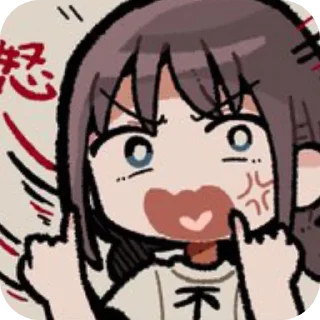 😡 emoji girls band cry ramu自用2 Telegram sticker 22 of 44