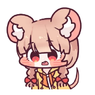 😮 emoji @Tikelin Chu Chu Ratty Telegram sticker 14 of 24