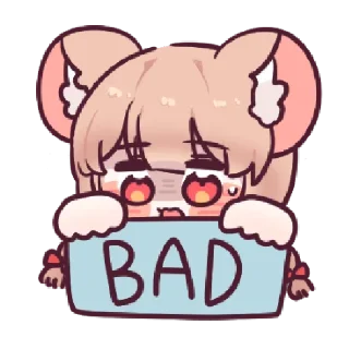 👎 emoji @Tikelin Chu Chu Ratty Telegram sticker 7 of 24