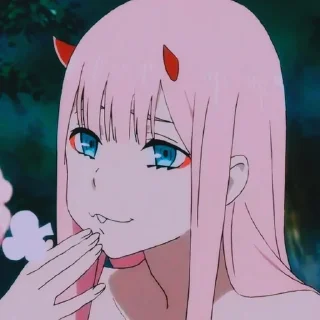 😄 emoji Zero two Telegram sticker 16 of 42