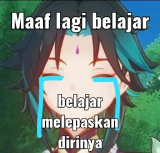 Sticker from Genshin meme
