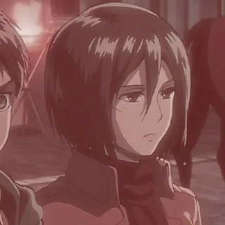 💗 emoji Mikasa ackerman @TikelAnimeXixixi Telegram sticker 12 of 35