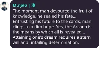 Sticker from Meaning of the Arcana ~ @Arisatou_Minato ~