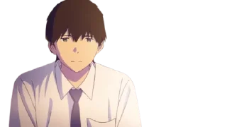 😐 emoji @animestickerchannel I want to eat your pancreas Telegram sticker 21 of 50