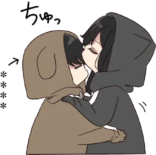 😘 emoji Yuru-chan & Yuru-kun 2 [@KawaiiStickersHere] Telegram sticker 6 of 80
