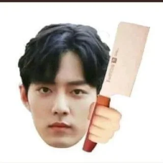 👌 emoji Xiao zhan funny face Telegram sticker 15 of 28