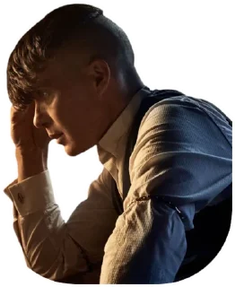 🤦‍♂️ emoji Thomas Shelby @Stickersey Telegram sticker 11 of 35