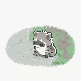 🦝 emoji Baby Raccoon by @lethonomia Telegram sticker 5 of 85