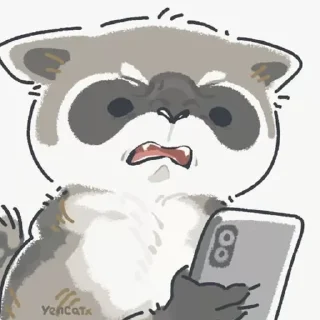 🦝 emoji Baby Raccoon by @lethonomia Telegram sticker 18 of 85