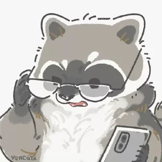 🦝 emoji Baby Raccoon by @lethonomia Telegram sticker 20 of 85
