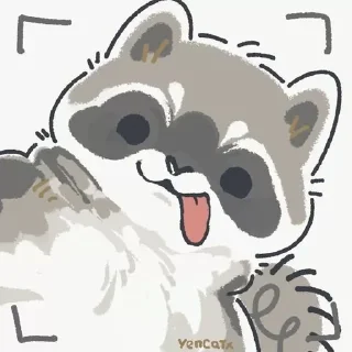🦝 emoji Baby Raccoon by @lethonomia Telegram sticker 16 of 85