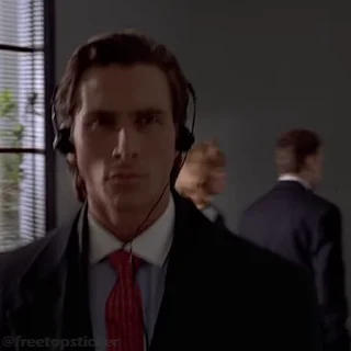 🎧 emoji American Psycho @moviestickerss Telegram sticker 16 of 45