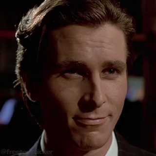 😏 emoji American Psycho @moviestickerss Telegram sticker 8 of 45